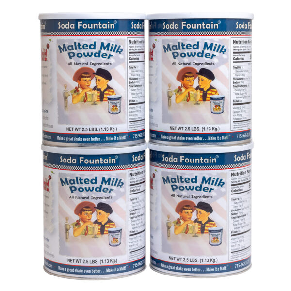 Instant malt powder - Four 2.5lb canisters